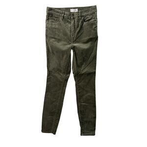 Ann Taylor LOFT High-Waist Skinny Corduroys – Green – Size 27 / 4